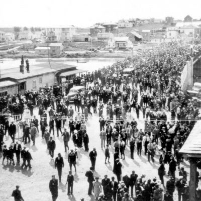 Inauguration du pont Mgr Desmarais à Amos, le 13 août 1939.