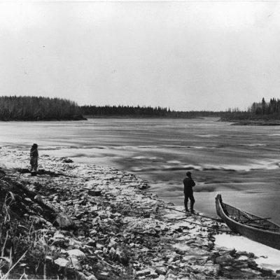 Campement sur la rivière Abitibi vers 1875. Collection du Musée McCord