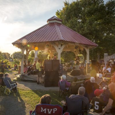 Le pavillon du parc Ernest-Lalonde à La Sarre, où sera installé un piano public. 