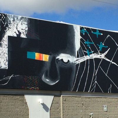 Murale Énergies lors de l'inauguration le 3 octobre 2016