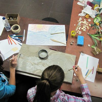 Atelier avec Catherine Dubé pour Eau religion!