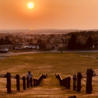 Coucher de soleil à la tour Rotary de Val-d'Or