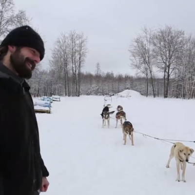 Carl Paquin-Routhier et ses chiens