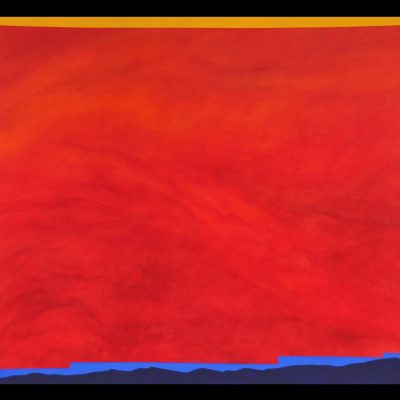 Oeuvre de Françoise Côté, intitulée Instant d'ici, acrylique sur toile,117,5 X 167,5 cn