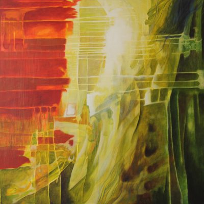 Le boom et l’écho, acrylique et crayon aquarelle sur panneau, 2011